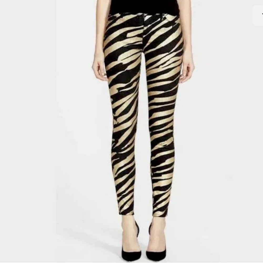 HUDSON Gold Black Nico Midrise Super Skinny Jeans